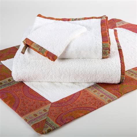 Taj Trimmed Terry Towels Anichini Luxury Terry Bath Towels