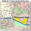 Thousand Oaks California Street Map 0678582