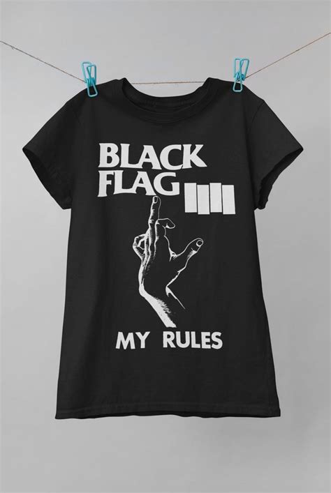 Black Flag My Rules Band Tshirt Black Flag My