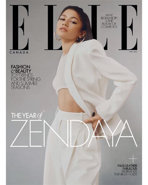 An Effortlessly Cool Zendaya Covers Elle Canadas April 2023 Issue