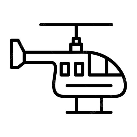 Icono De Línea De Helicóptero Vector Png Icono De Helicóptero