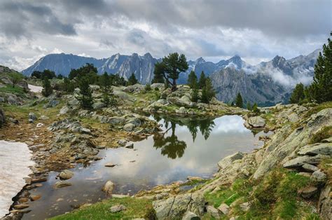 The Pyrenees Mountains Designate The Border Between France And