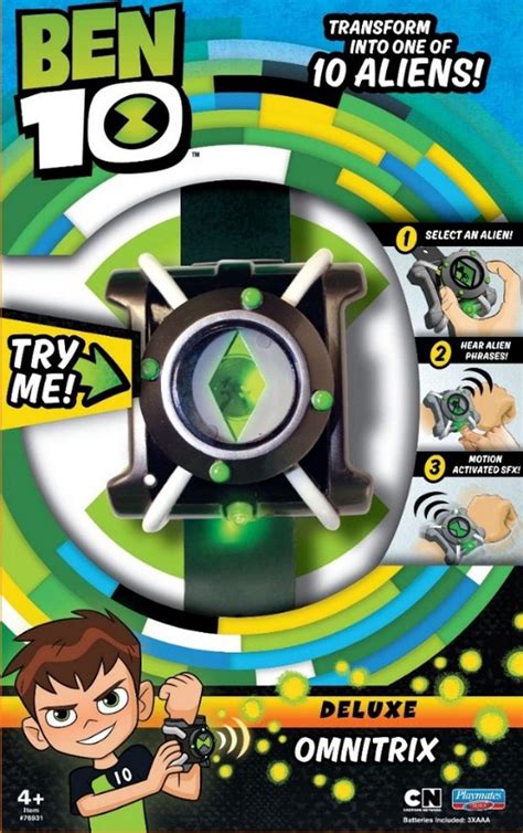 • different types of batteries or new and used batteries are not to be mixed. Ben 10 Deluxe Omnitrix | Buy online at The Nile