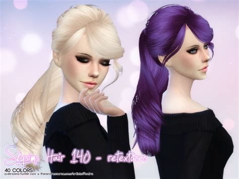 My Sims 4 Blog Stealthic And Skysims Hair Retexture In 40 Colors By