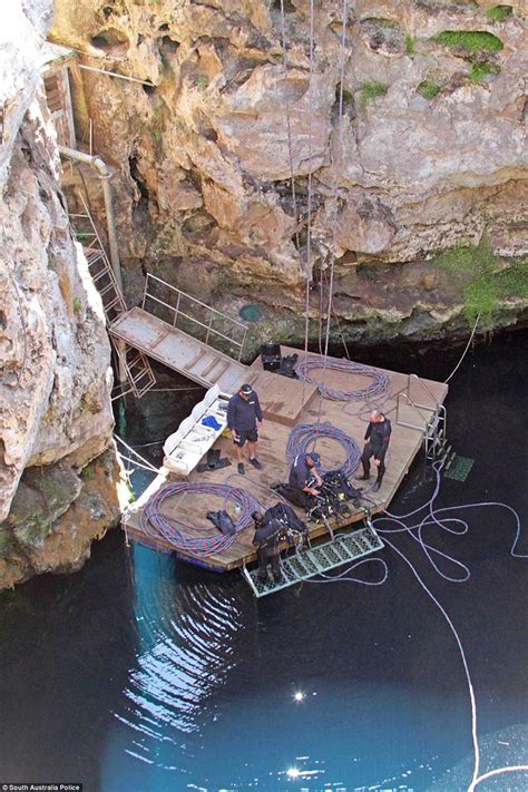 South Australia Police Officers Dive 120 Metres Underwater In Sinkholes