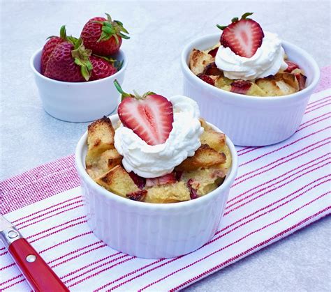 Easy Fresh Strawberry Bread Pudding Dessert Recipe