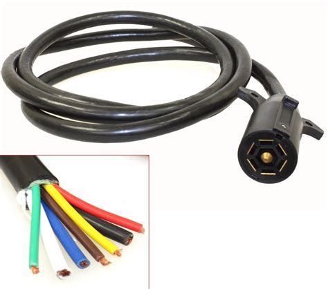 The first element is symbol that indicate electric element in the circuit. 7FT Foot 7 Way Trailer Cord Wire Harness Light Plug ...
