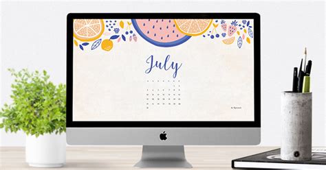 July 2016 Free Calendar Wallpaper Desktop Background
