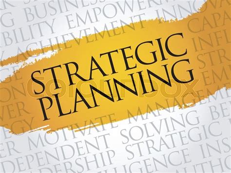 Strategic Planning Word Cloud Stock Vector Colourbox