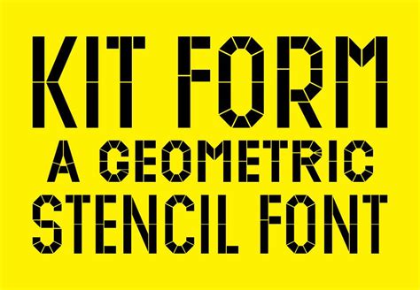 A Geometric Stencil Font By Anthony Burrill Stencil Font Geometric
