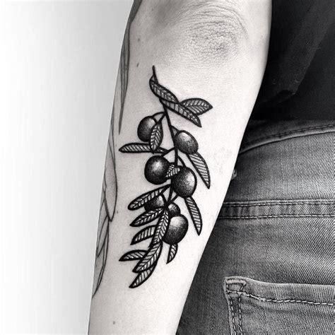 Olive Tree Branch Tattoo By Deanna Lee Vic Market Tattoo