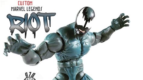 Riot Symbiote Custom Marvel Legends Spiderman 6 Action Figure Review
