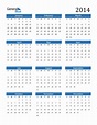 2014 Calendar (PDF, Word, Excel)