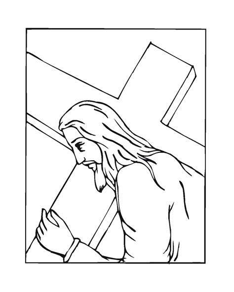 Jesus On The Cross Coloring Sheet Coloring Pages