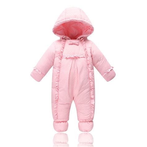 Baby Winter Warm Jumpsuit Fashion Duck Down Romper Baby Girl Winter