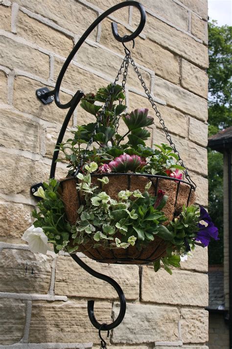 Decorative Hanging Basket Bracket Heavy Duty And Hand Forged Etsy