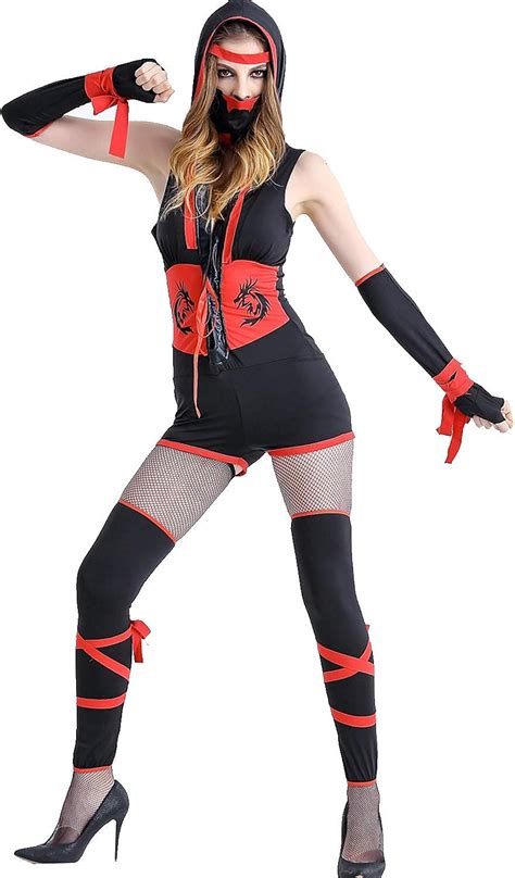 Halloween Costume Women Ninja Costume Sexy Geisha Costume Assassin Costume Leg
