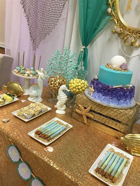 Mermaid Themed Baby Shower Baby Shower Party Ideas Photo 1 Of 10