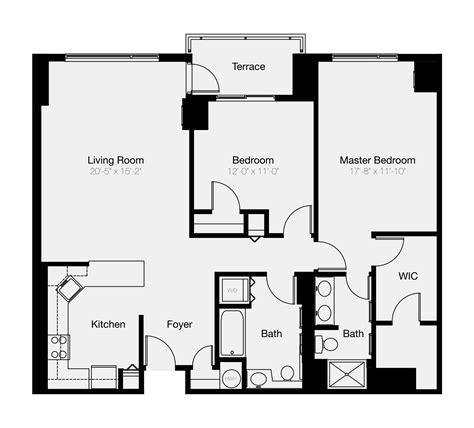 Two Bedroom Condo Floor Plans Floorplansclick
