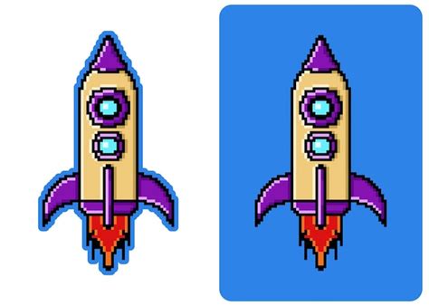 Premium Vector Pixel Art Illustration Rocket Design