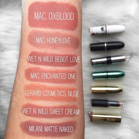 MAC Oxblood Compared To Some Other Nude Lipsticks Photo Taken By Jillianbeauty On Instagram