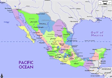 Map Of Mexico States And Capitals •