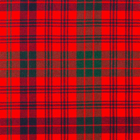 Ross Red Modern Heavy Weight Tartan Fabric Lochcarron Of Scotland