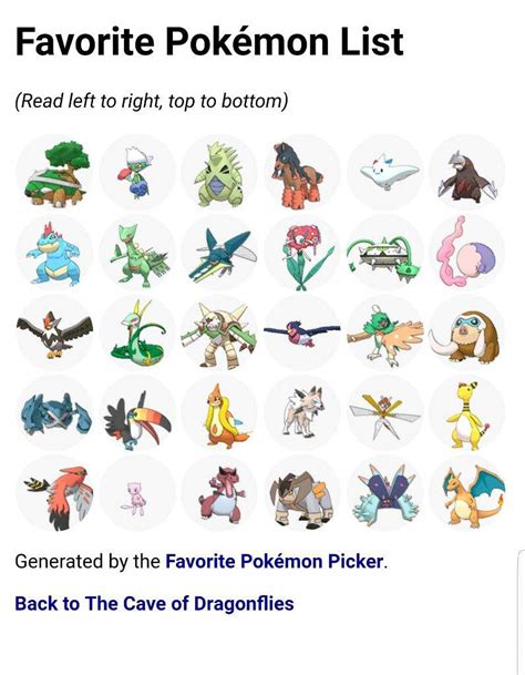 Not My Favorite Pokemon Of Each Type Pokémon Amino
