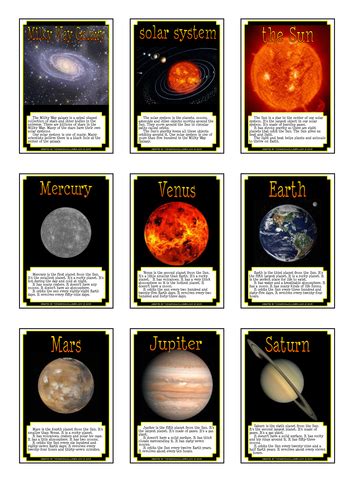 Solar System Fact Cards And Posters Teaching Resources