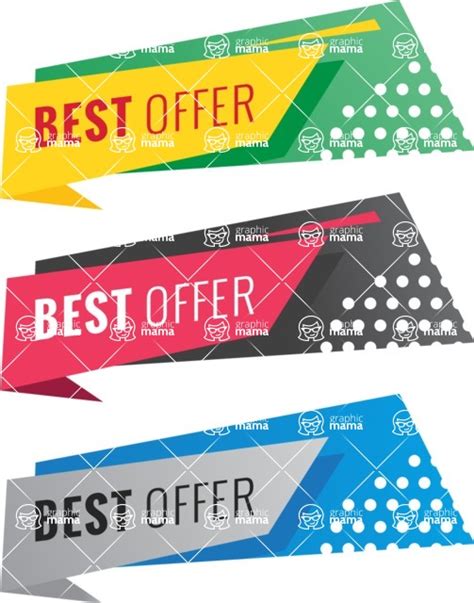 Set Of 3 Best Offer Badges Templates Graphicmama