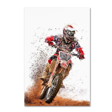 Trademark Fine Art Motocross Canvas Art By The Macneil Studio