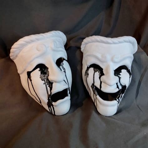 Scp 035 Mask Greek Comedy And Tragedy Masks Theater Masks Etsy Norway