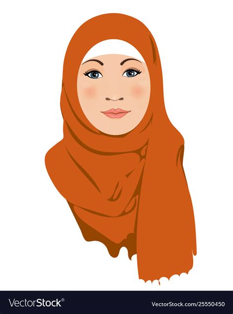 muslim woman arab women character in hijab vector image