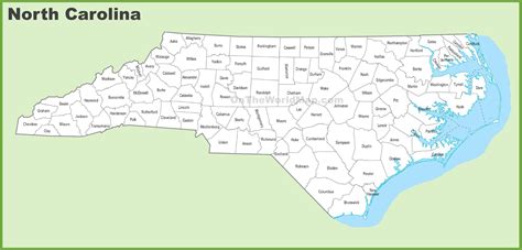 Image Gallery Nc County Map Printable