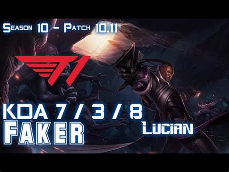 T Faker Lucian Vs Syndra Mid Patch Kr Ranked Youtube