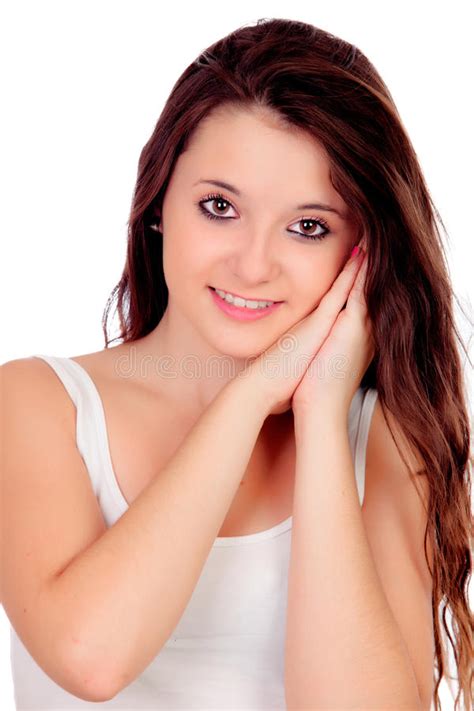 Beautiful Portrait With Big Eyes Stock Photo Image Of Person Female