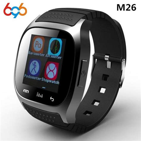 696 Sport Bluetooth Smart Watch Luxury Wristwatch M26 With Dial Sms