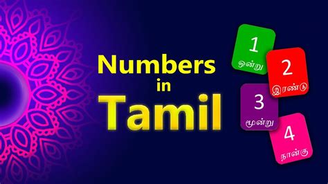 Numbers In Tamil தமிழில் இலக்கங்கள் Youtube