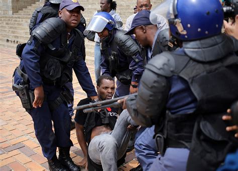 South Africa Wits University Students Clash With Police During