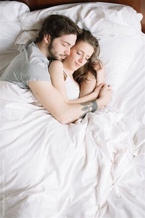 Romantic Cuddling In Bed
