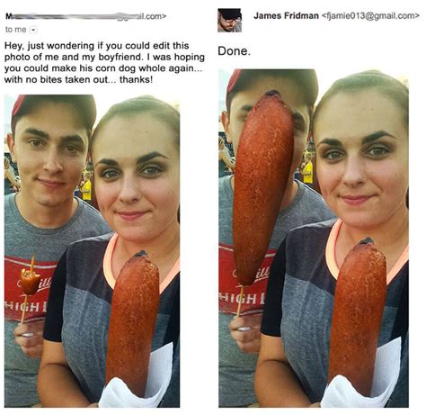 photoshop troll james fridman who takes photo edit requests way too literally has done it again