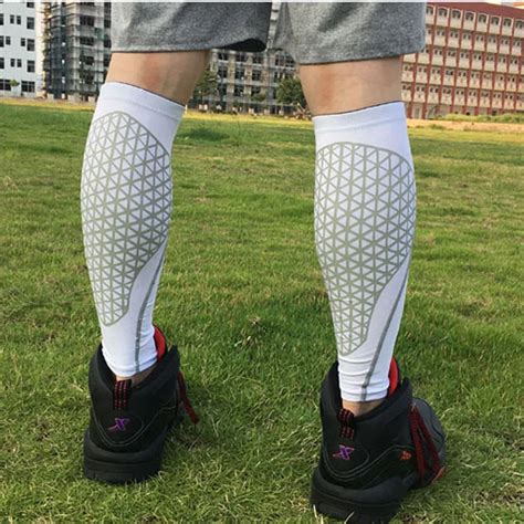 1 pair shin guard leg warmers cycling compression calf sleeve support sports safety leg sleeve