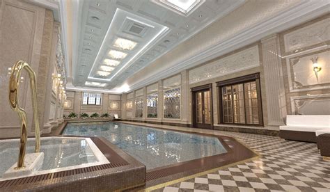 Vicwork Studio Private Swimming Pool Interior In Luxury Home Spa