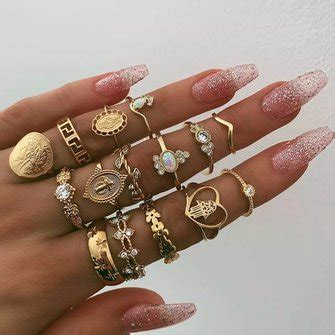 Golden Alloy Rings Noracora