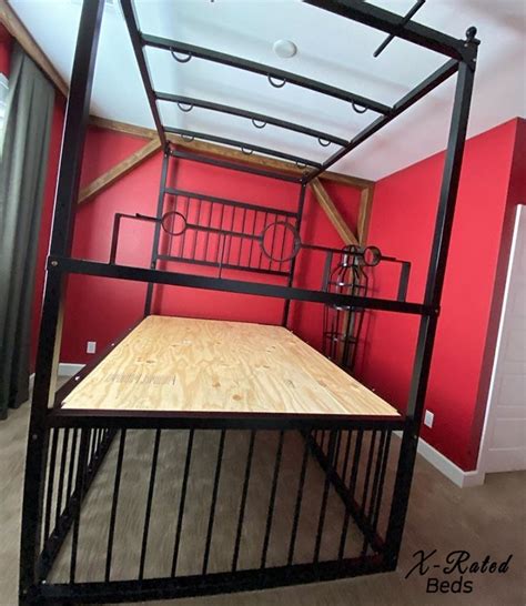Made To Order Canopy Steel Bondage Bed Xrated Beds