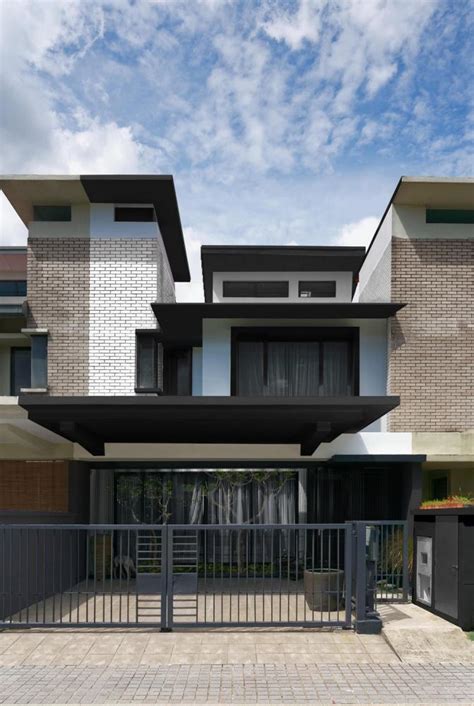 Malaysia Terrace House Exterior Design Minimalist Single Storey