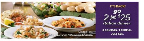 Order today at olive garden and get free delivery on orders of $40 or more! Specials Menu | Online Menu | Italian Inspired Cuisine ...