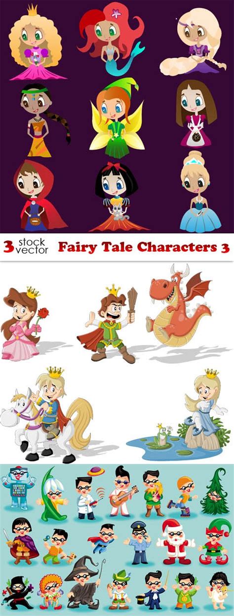 Vectors Fairy Tale Characters 3 Nitrogfx Download Unique Graphics
