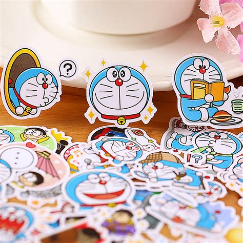 39pcs Doraemon Stickers Set Cartoon Hand Account Stickers Etsy