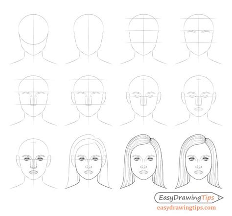 How To Draw A Female Face Step By Step Tutorial Easydrawingtips